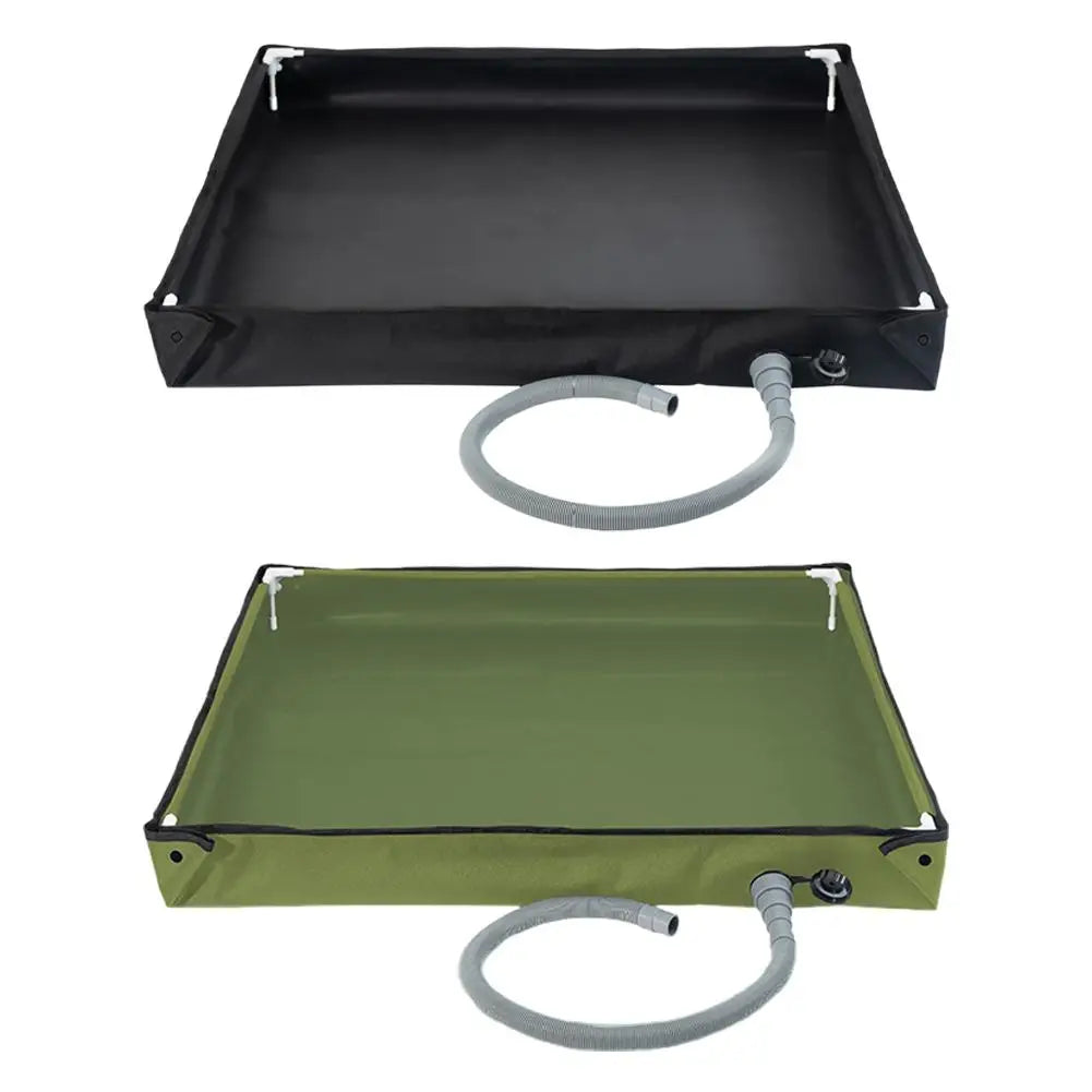 Bac de Douche Pliable Portable avec Tuyau d'Évacuation – Plateau de Douche Outdoor pour Camping, Plage et Bain d'Animaux