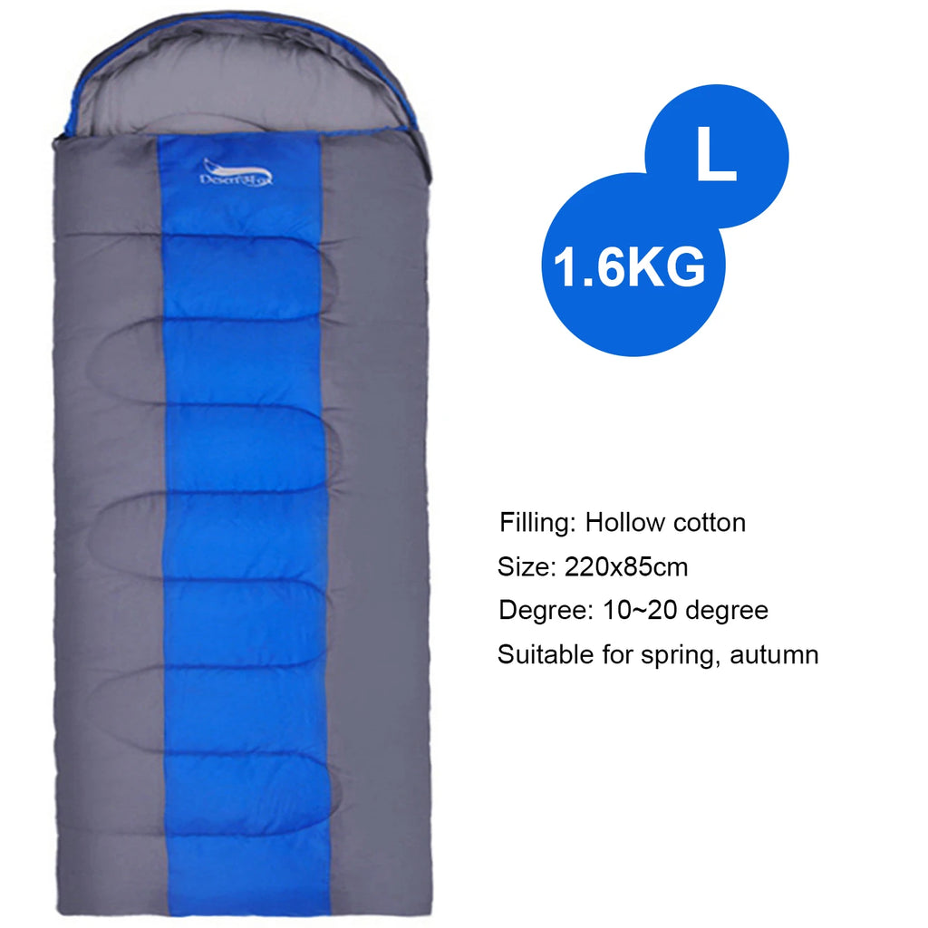 Sac de Couchage Léger 4 Saisons – Coton Chaud – Camping, Randonnée, Voyage – Bleu, Vert, Orange