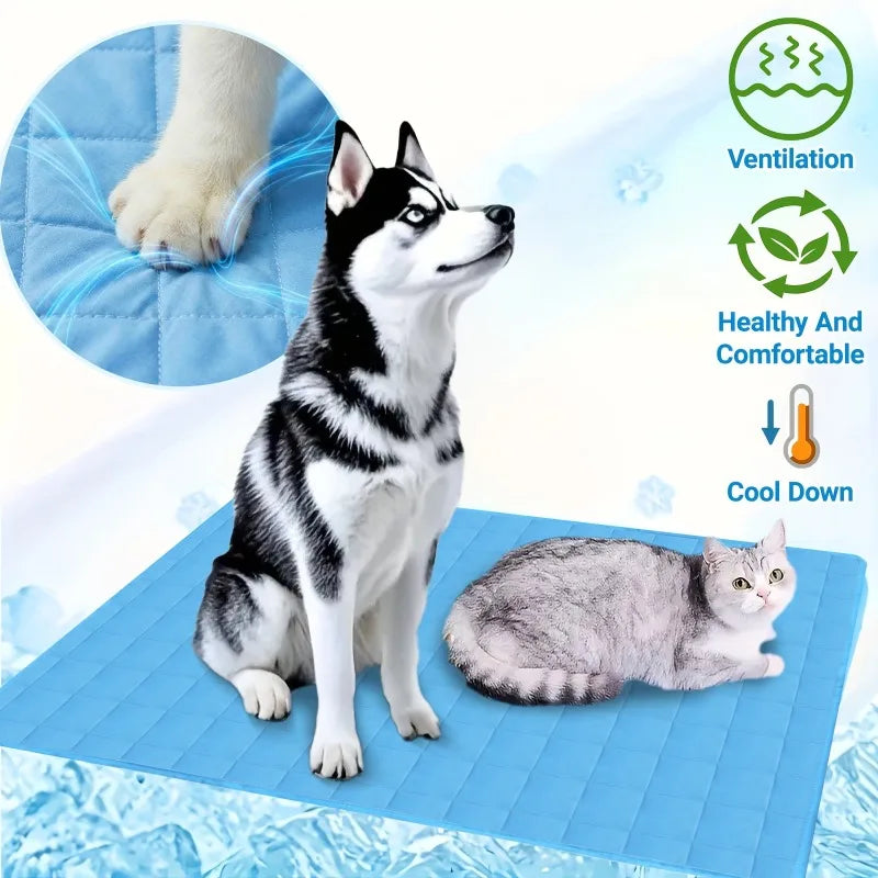 Tapis Rafraîchissant pour Chien – Lit Frais Respirant pour Petits et Grands Chiens, Idéal pour l'Été