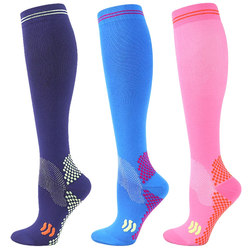 chaussettes de Compression hommes femmes chaussettes pour courir, cyclisme, Football