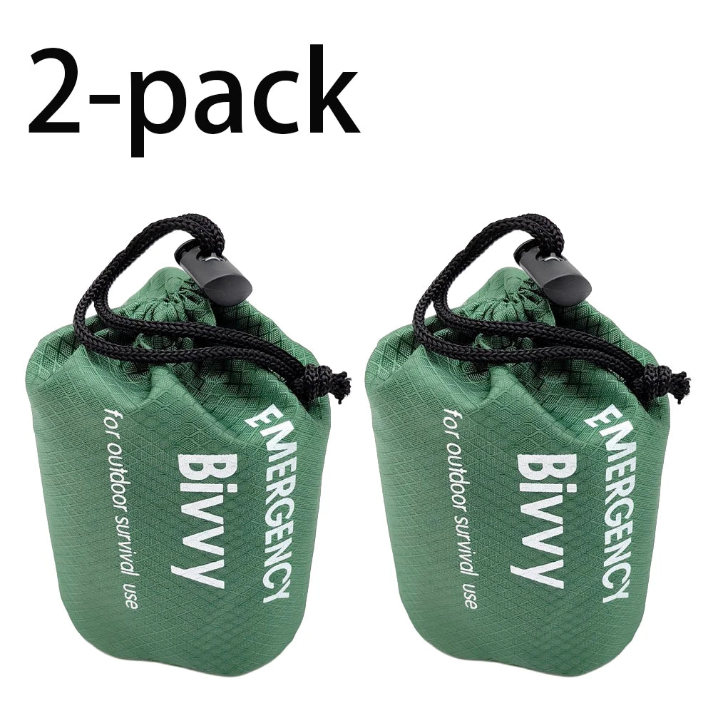 Sac de Couchage d'Urgence – Couverture de Survie Thermique Mylar, Léger, Imperméable, Abri Portable pour Camping et Randonnée