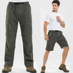 Pantalon Cargo Homme Détachable Séchage Rapide – Respirant, Imperméable, Convertible en Short – Outdoor