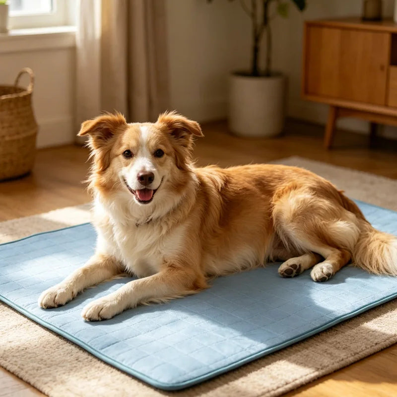 Tapis Rafraîchissant pour Chien – Lit Frais Respirant pour Petits et Grands Chiens, Idéal pour l'Été