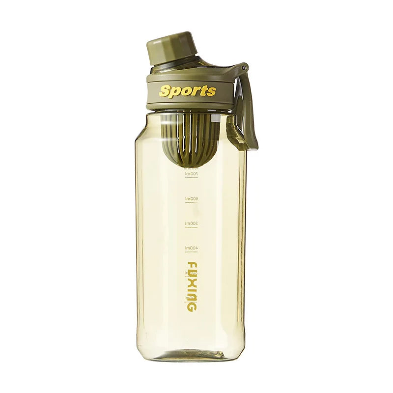 Gourde de Sport Fashion avec Graduation – Grande Capacité, Étanche, Plastique Transparent – 750ml / 1L