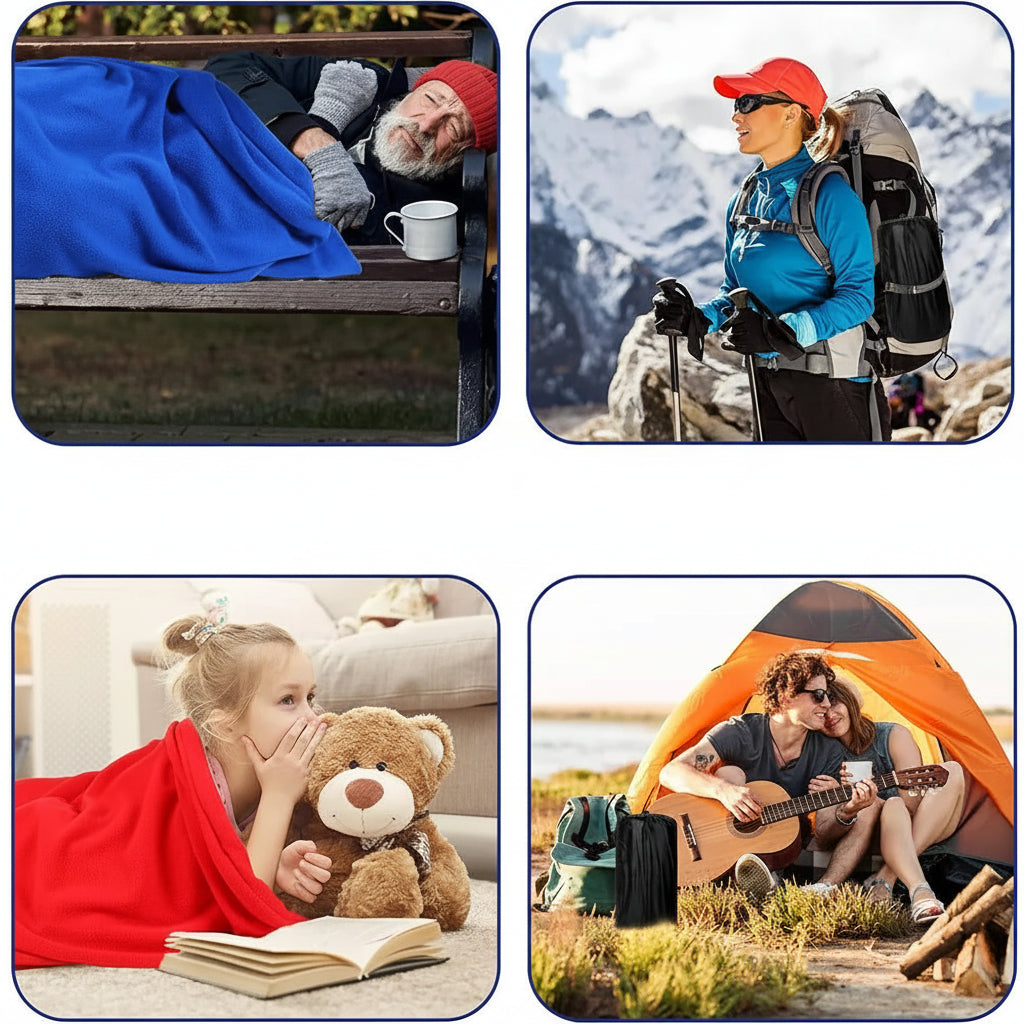 Sac de Couchage Polaire Outdoor 180x80cm – Doublure Intérieure Chaude pour Camping et Voyage