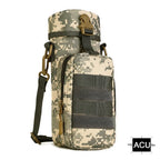 Poche Porte-Gourde Tactique MOLLE Camouflage – Nylon 900D Imperméable, Camping, Randonnée, Chasse