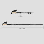 Bâton de Randonnée Télescopique Ultra-Léger 135 cm – Aluminium, Anti-Choc, Alpinisme & Trekking