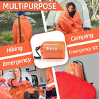 Sac de Couchage d'Urgence – Couverture de Survie Thermique Mylar, Léger, Imperméable, Abri Portable pour Camping et Randonnée