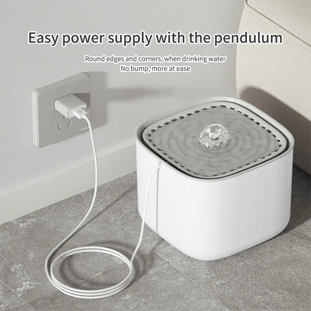 Fontaine à Eau pour Chat 3L – Filtration Triple, Grande Capacité, Silencieuse, USB, Distributeur d'Eau pour Chien et Chat