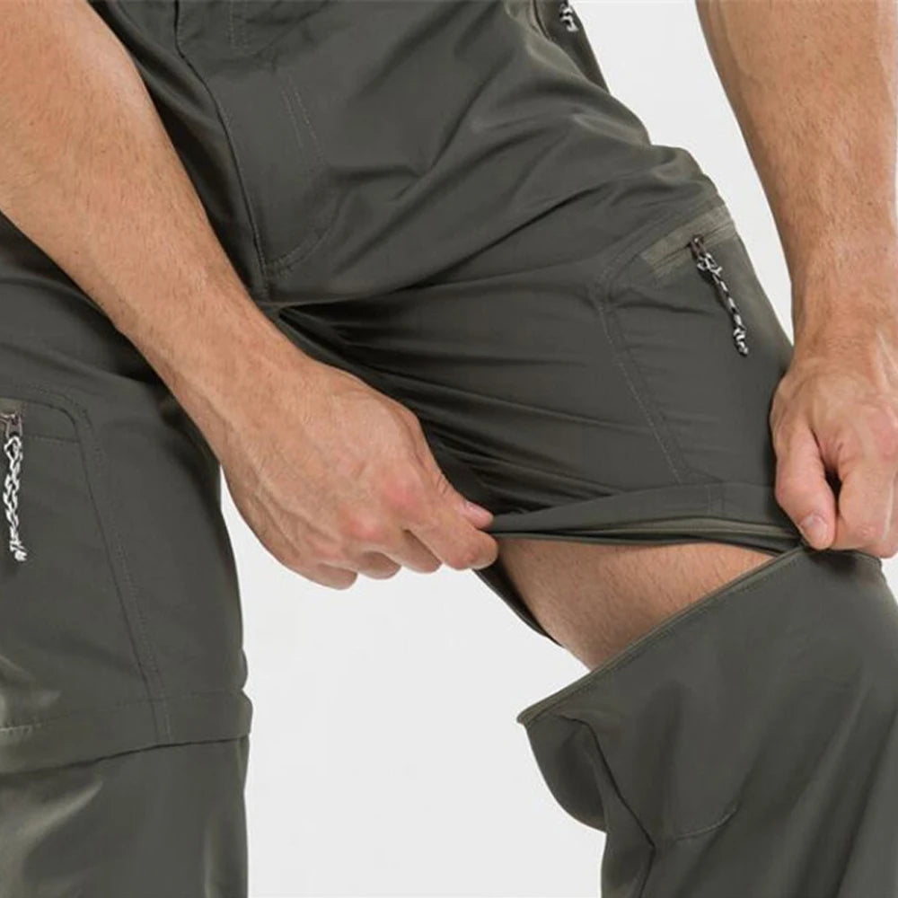 Pantalon Cargo Homme Détachable Séchage Rapide – Respirant, Imperméable, Convertible en Short – Outdoor