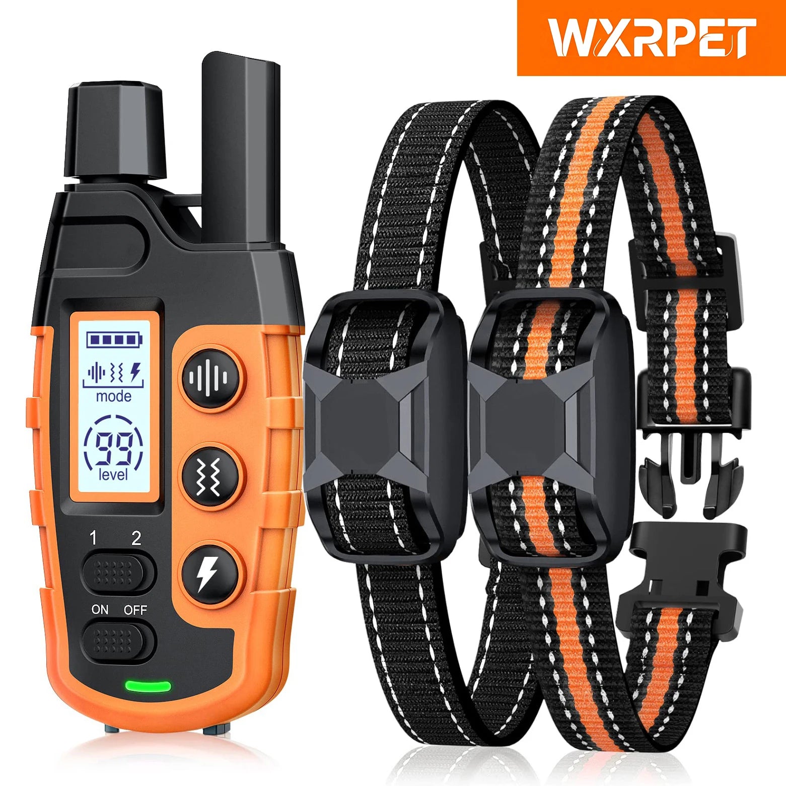 Collier de Dressage Électrique pour Chien 1000m – Télécommande, Étanche, Choc/Vibration/Son, pour Chiens de 2 à 55 kg