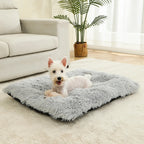 Lit Sofa Doux en Peluche Longue pour Chien et Chat – Coussin Confortable, Corbeille Animaux