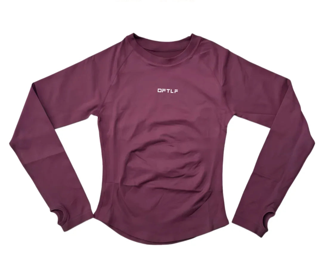 Haut de yoga sans coutures à manches longues pour femmes, t-shirt de compression amincissant, séchage rapide, respirant, élastique, pour la salle de sport, la course et l'entraînement