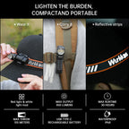 Lampe Frontale 850 Lumens avec Lumière Rouge, Clip Magnétique | Camping, Randonnée, Pêche