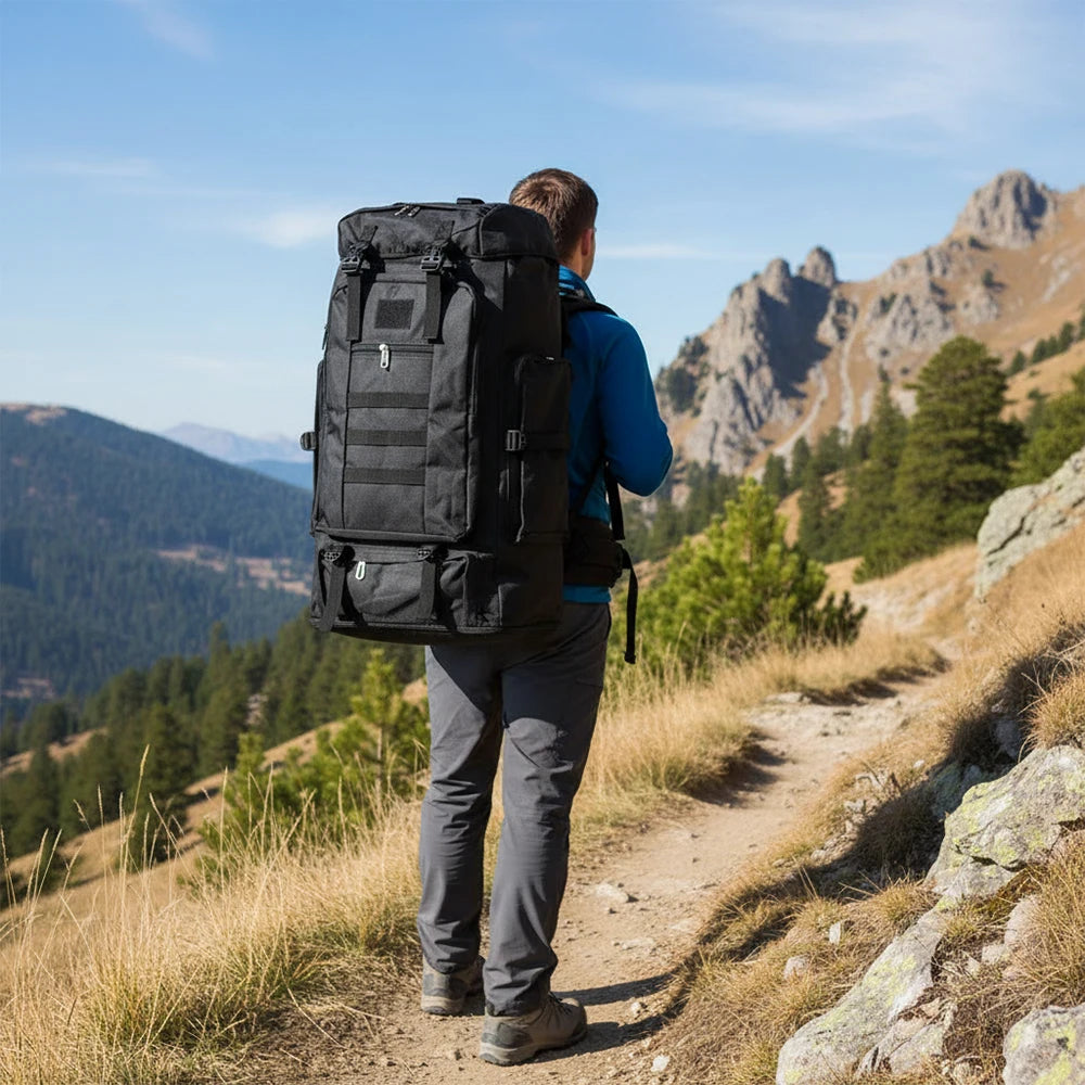 Sac à Dos Alpinisme Grande Capacité 100L Extensible – Respirant, Mixte, Outdoor