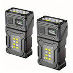 Lampe de Poche COB LED Rechargeable 8 Modes – Rotation 180°, Mini EDC Imperméable IPX45, Idéale Réparation Auto et Urgences