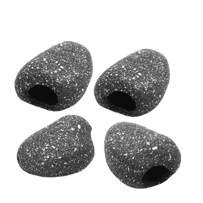 Grotte en Pierre pour Cichlidés – Ornement Aquarium, Bassin, Cachette pour Crevettes, Céramique (1/2/4 pièces)