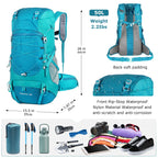 WESTTUNE Sac à Dos Randonnée 50L avec Couvre-Pluie – Multifonction, Alpinisme & Trekking