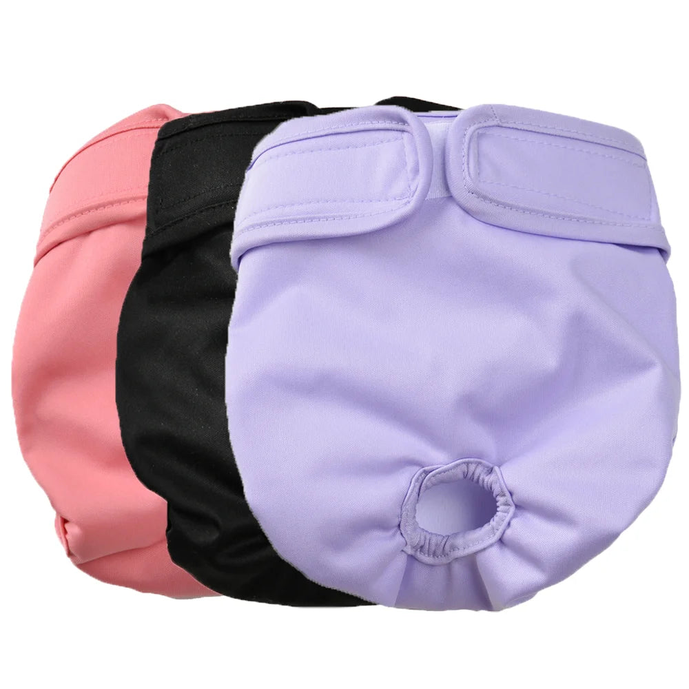 3 Couches Lavables pour Chienne – Élastiques, Respirantes, Réutilisables – Petites et Moyennes Races