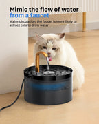 Fontaine à Eau pour Chat et Chien – Filtration Triple, Capteur Automatique, 2,1L