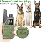 Collier de Dressage Électrique pour Chien – Télécommande 300m, IPX7 Étanche, Rechargeable, Anti-Aboiement