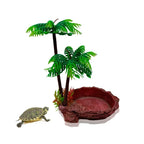 Gamelle Mangeoire en Résine pour Reptiles – Bol Aquarium pour Tortues, Lézards, Scorpions et Crabes