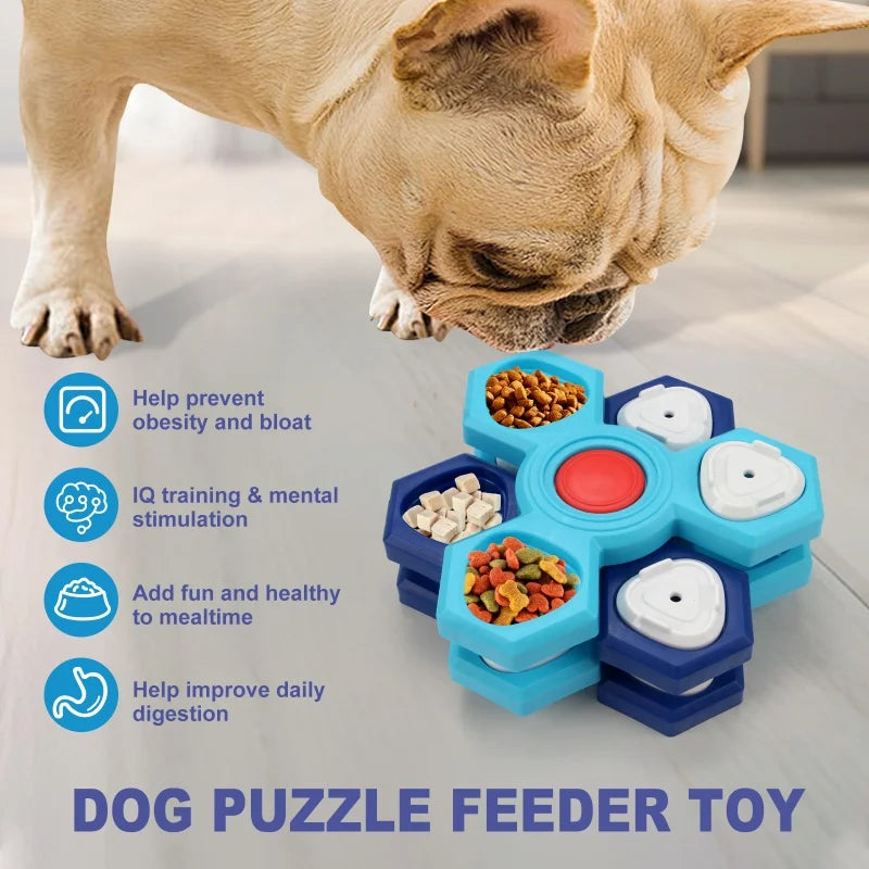 Jouet Puzzle Alimentaire pour Chien – Gamelle Anti-Ennui à Étages
