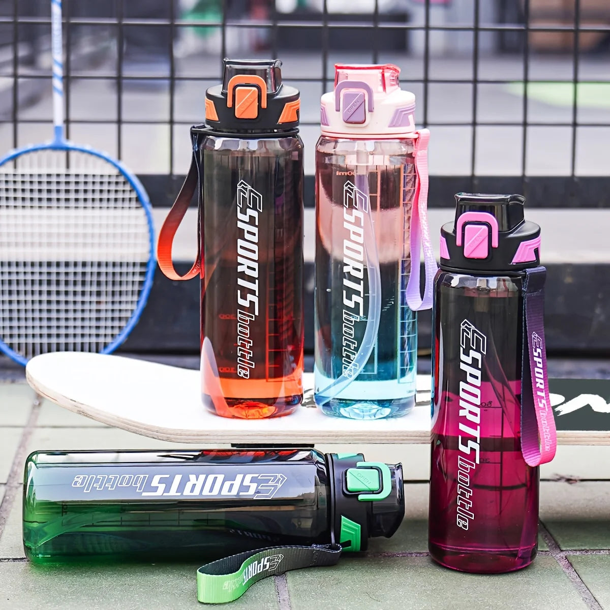Gourde de Sport 1L avec Paille – Plein Air, Fitness
