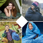 Sac de Couchage de Camping Ultraléger Imperméable 4 Saisons Chaud Enveloppe pour Randonnée et Voyage en Plein Air