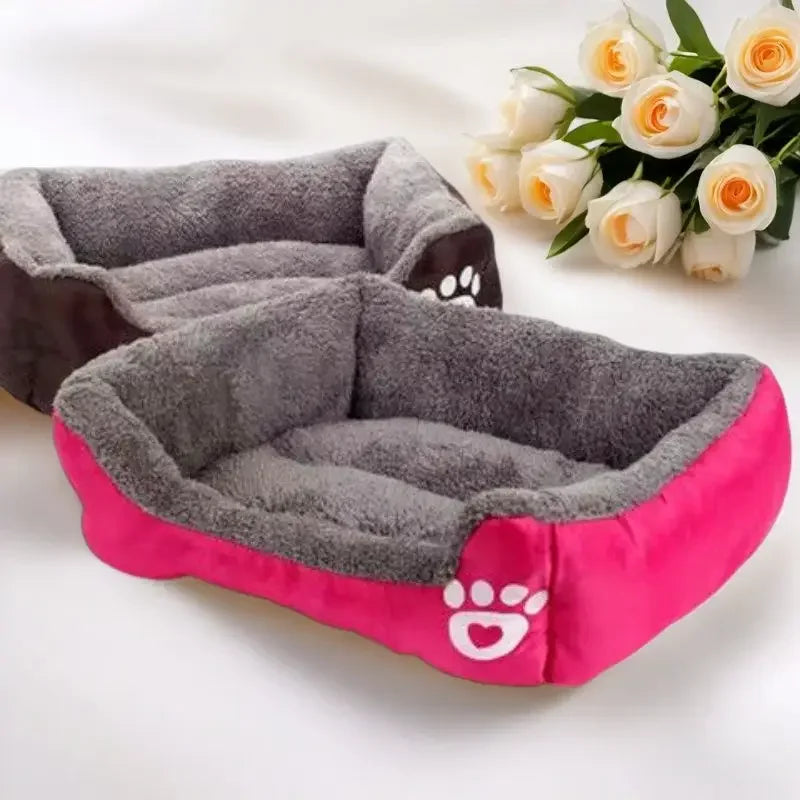 Panier Chien Respirant en Coton Doux, Nid pour Chat, Lit Chaud pour Petits et Moyens Chiens