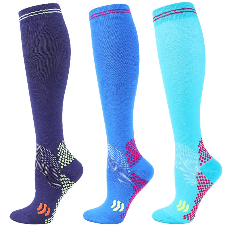 chaussettes de Compression hommes femmes chaussettes pour courir, cyclisme, Football