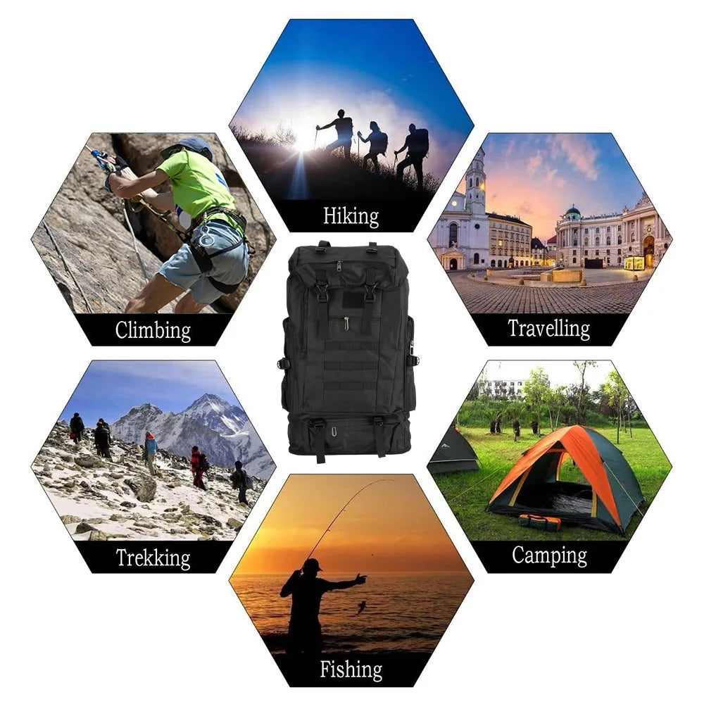 Sac à Dos Alpinisme Grande Capacité 100L Extensible – Respirant, Mixte, Outdoor