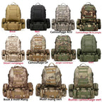 Sac à Dos Tactique 55L Molle – Nylon Haute Capacité pour Camping, Randonnée, Chasse et Voyage