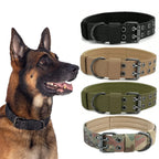 Collier Tactique Militaire pour Chien – Nylon Robuste, Réglable, pour Chiens Moyens et Grands