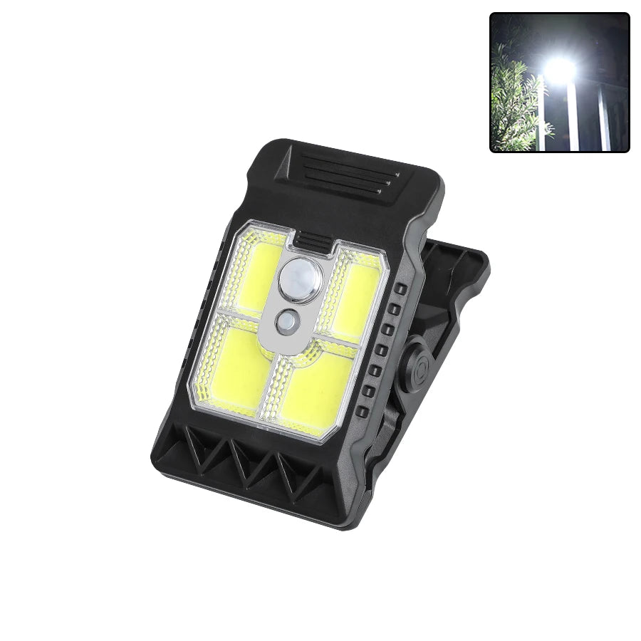 Lampe Solaire LED pour Jardin avec Détecteur de Mouvement – Éclairage Extérieur Étanche Rechargeable à Clip pour Mur et Décoration