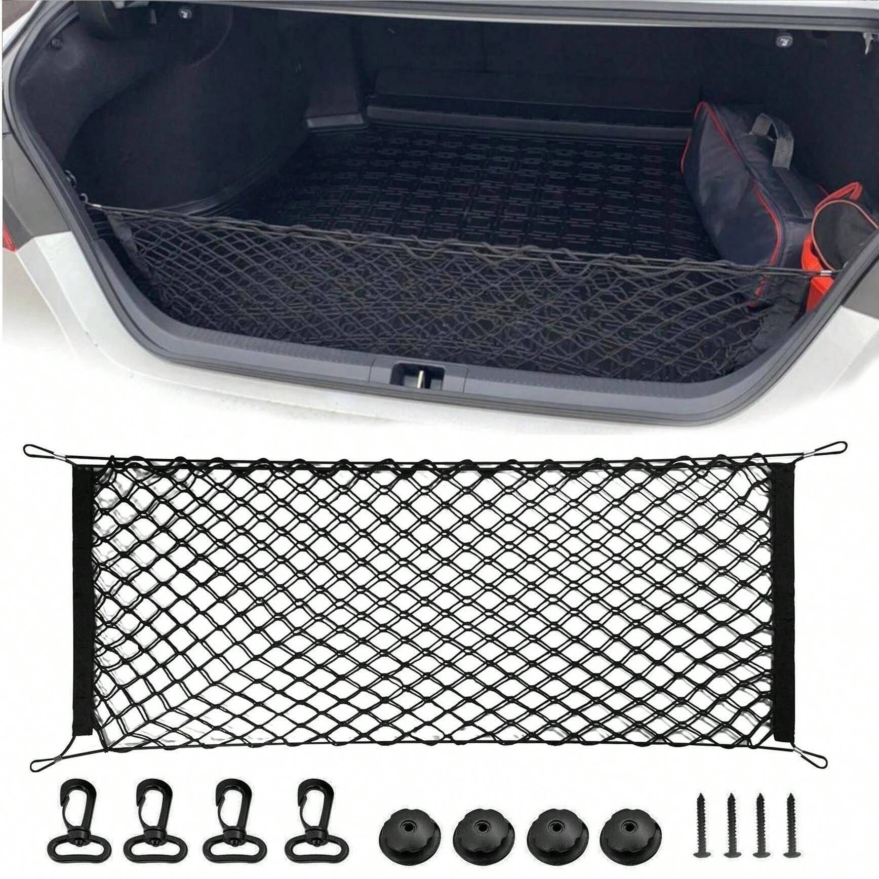 Filet de Séparation pour Coffre de Voiture – Protection Chien, Filet de Sécurité Universel Élastique