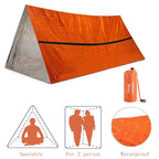 Kit de Survie d’Urgence 2 Personnes – Tente Mylar, Sac de Couchage, Couverture Thermique SOS Réutilisable