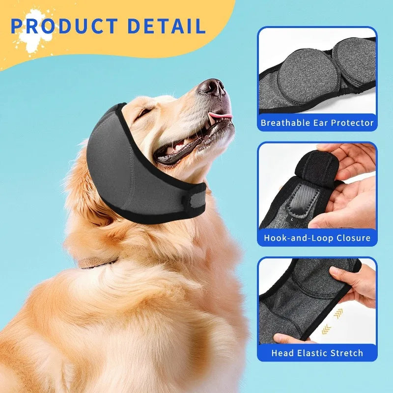 Cagoule de Toilettage pour Chien – Bonnet Calmant, Protège-Oreilles Anti-Griffures & Réduction du Bruit – Bain & Séchage