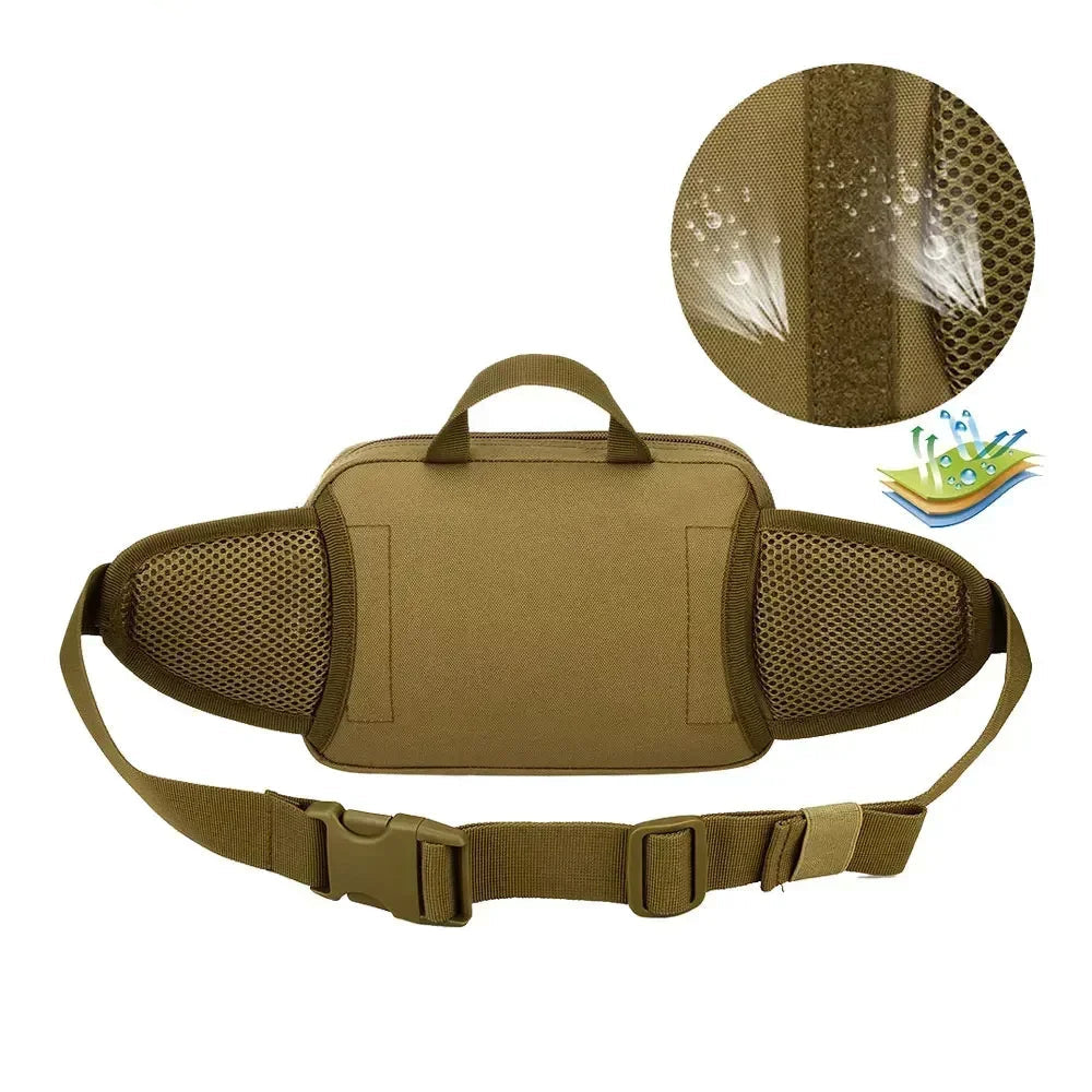 Sac Banane Tactique Triple Usage – Ceinture, Bandoulière, Sac à Dos – Sport, Randonnée, Camping, Cyclisme