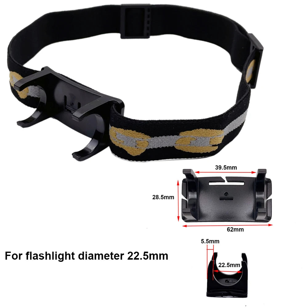 Bandeau Frontal Réglable – Support Élastique pour Lampe de Poche LED, Torche & Lampe Frontale