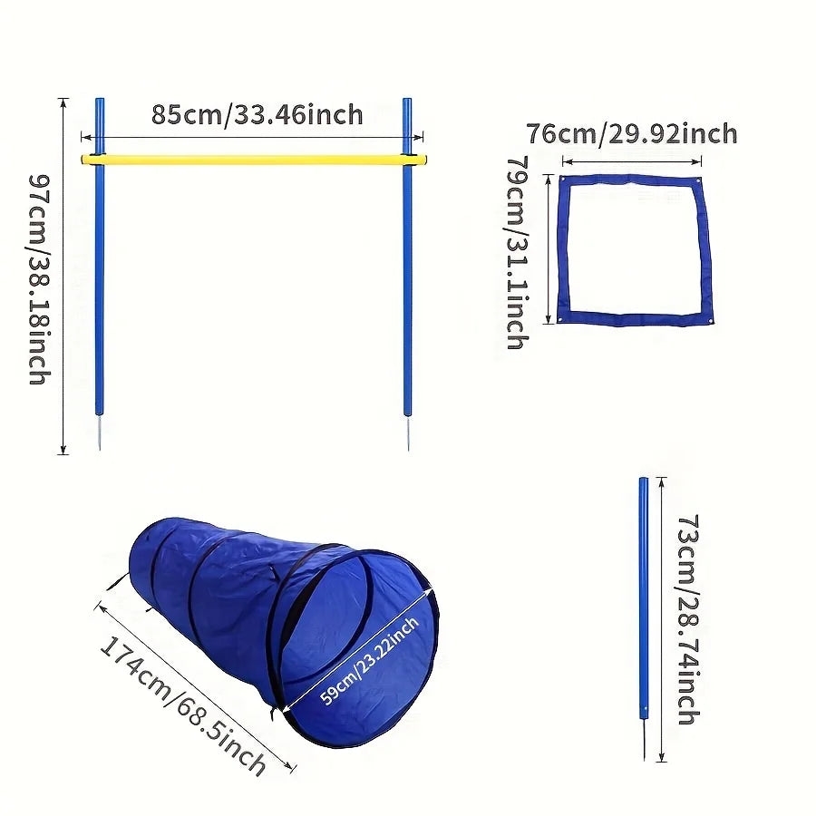 Tunnel d'Agilité Pliable pour Chien et Chat – Équipement d'Entraînement Outdoor et Sports Canins