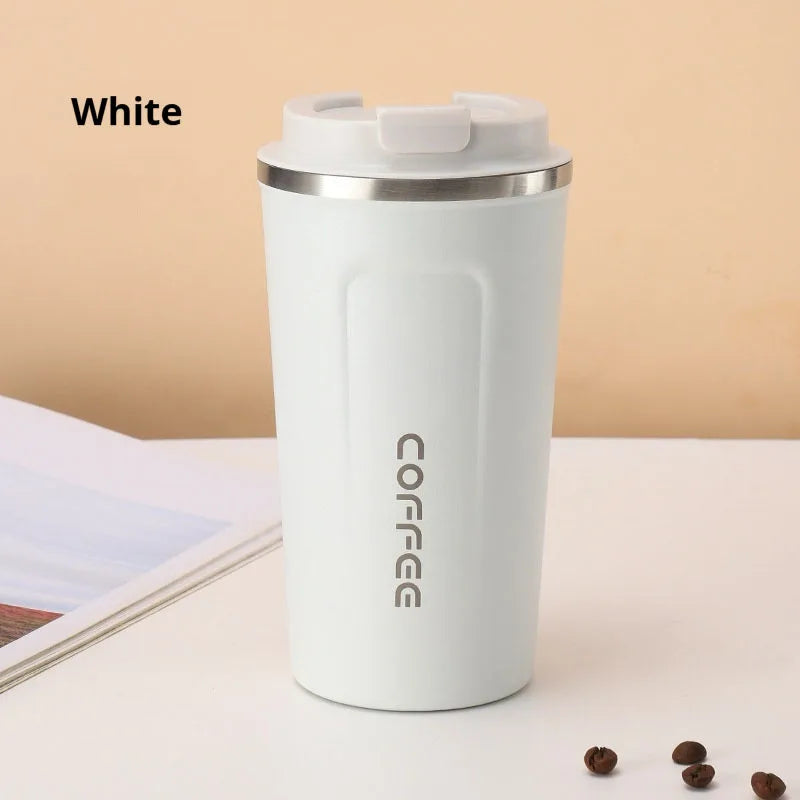 Mug Thermos Isotherme en Inox 380/510 ml – Tasse de Voyage pour Café, Sports Outdoor, Chaud & Froid