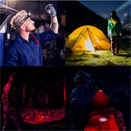 Lampe Frontale LED Rechargeable 90 CRI | Lumière Blanche 5000K + Rouge Profond 660nm