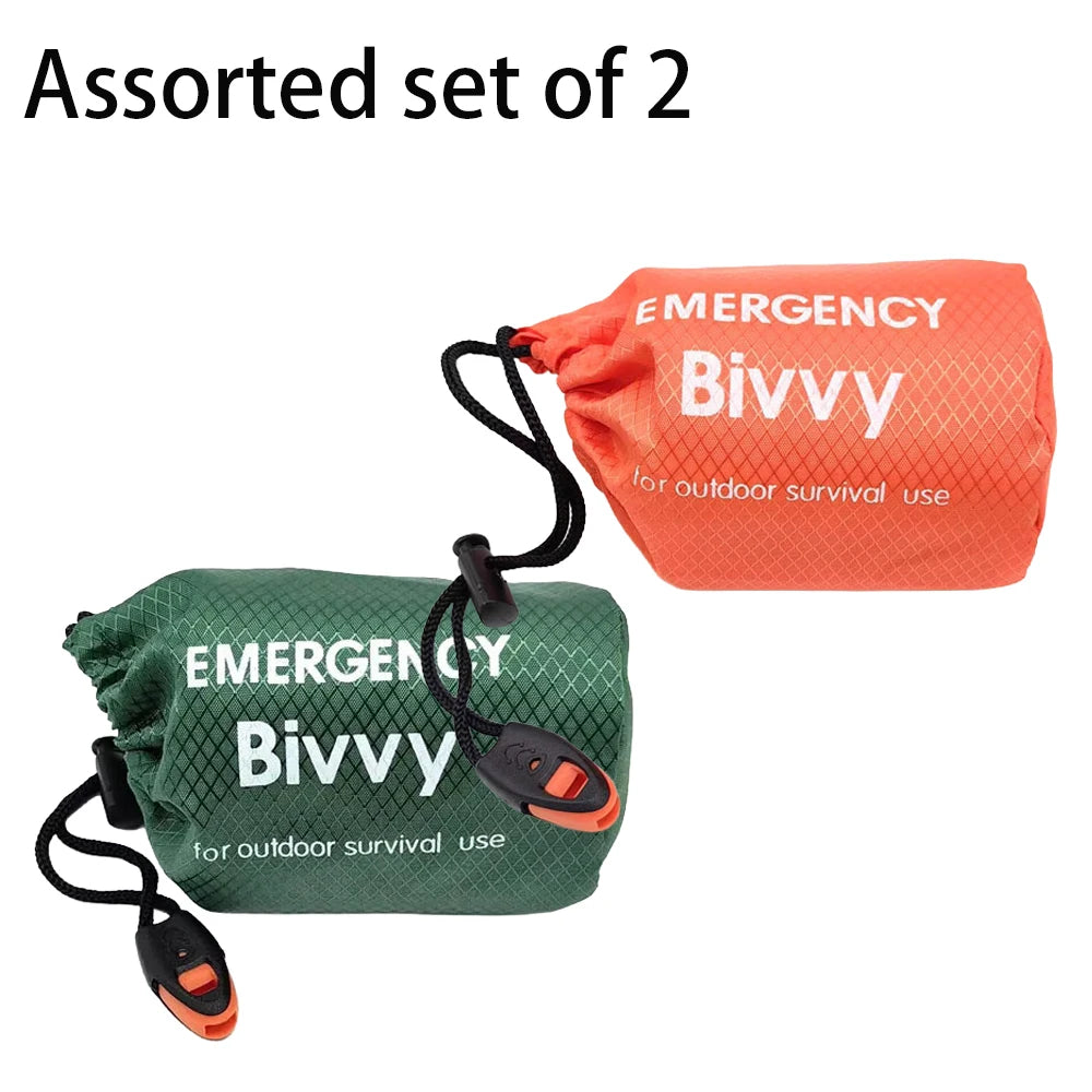 Sac de Couchage d'Urgence – Couverture de Survie Thermique Mylar, Léger, Imperméable, Abri Portable pour Camping et Randonnée