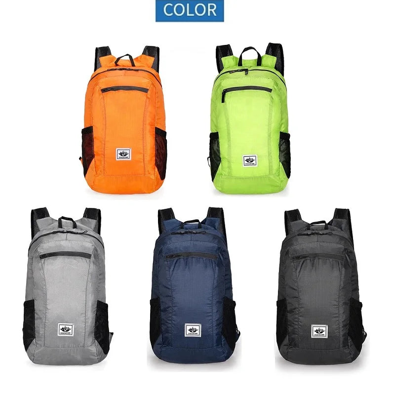 Sac à Dos Pliable Ultra-Léger 20L pour Randonnée – Imperméable, Portable, Mixte