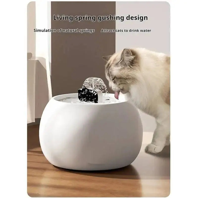 Fontaine à Eau Céramique pour Chat – Pompe Silencieuse 1L/1,5L