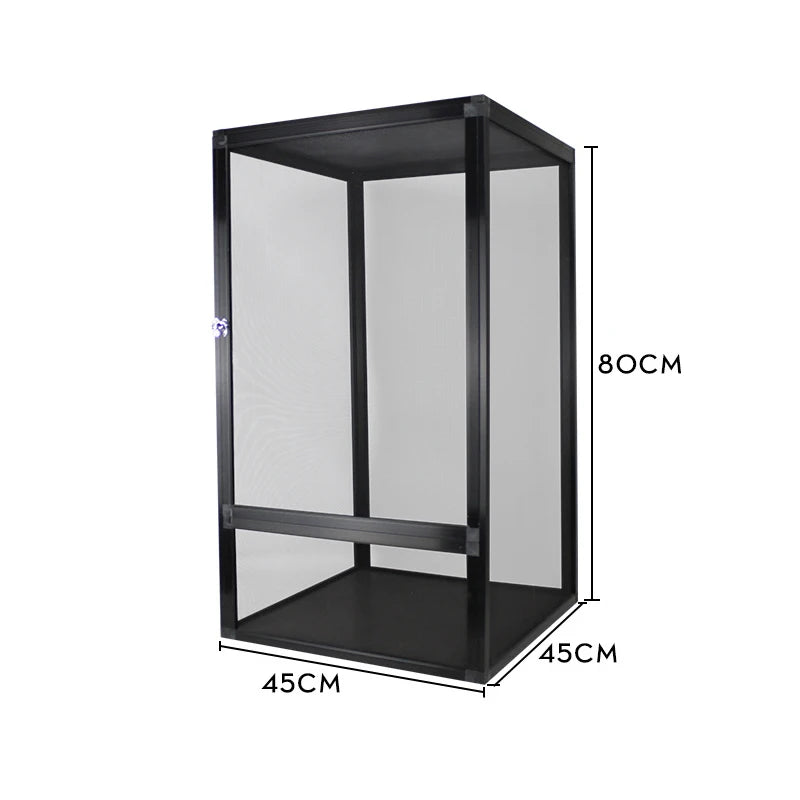 Terrarium Vertical pour Reptiles – Cage Écologique en Métal avec Porte Frontale en Grille pour Habitat Rainforest