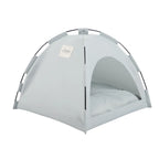 Tente Lit pour Chat Semi-Fermée Amovible – Panier Canapé Canvas, Maison Grotte pour Chat & Chien, Déco Chambre