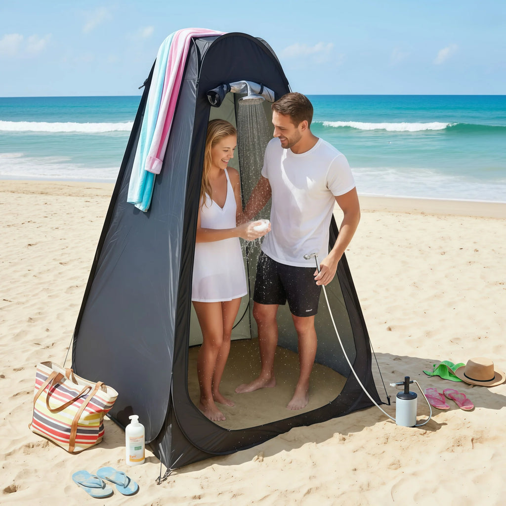 Tente d'intimité Pop-Up Portable – Douche Extérieure, Toilettes Camping, Abri Pluie, Pliable avec Sac