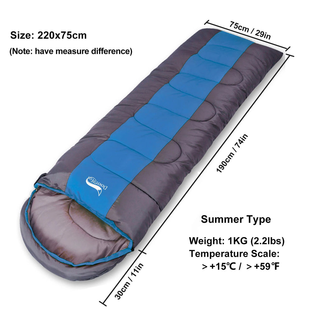 Sac de Couchage Chaud 4 Saisons – Adultes & Enfants, Camping, Randonnée, Voyage avec Sac de Compression